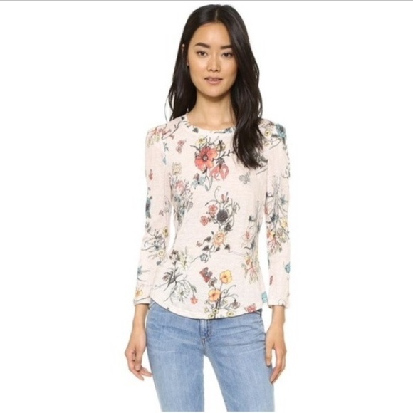 Rebecca Taylor Tops - Rebecca Taylor Meadow Linen Floral Shirt L 40" B